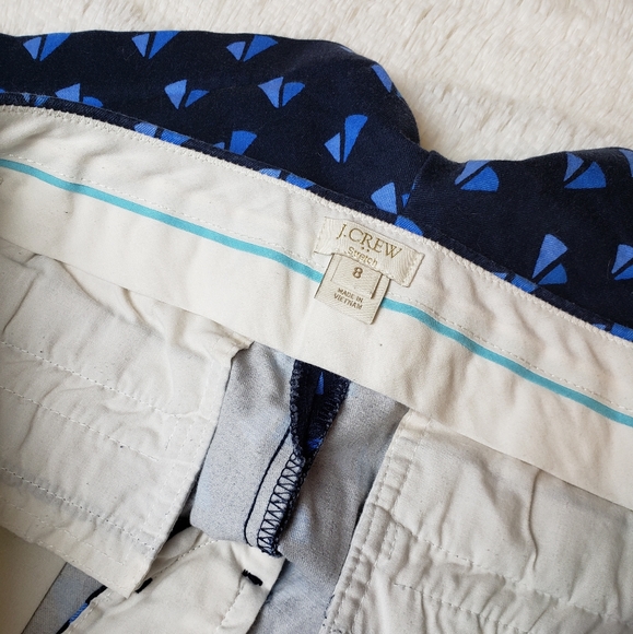 🚨NEW J Crew Blue Abstract Sailboat Chino Shorts - Picture 4 of 9
